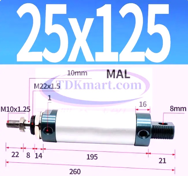 Xi lanh khí nén MAL25X125