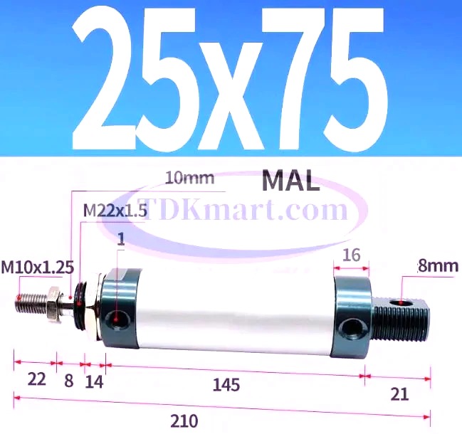 Xi lanh khí nén MAL25X75