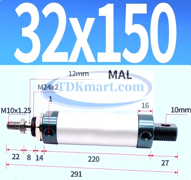 Xi lanh khí nén MAL32X150