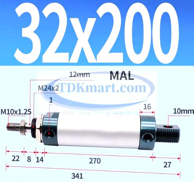 Xi lanh khí nén MAL32X200
