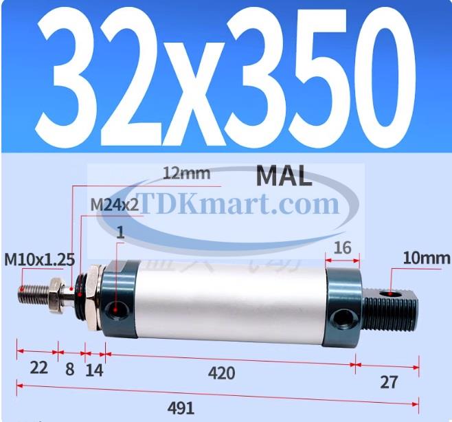 Xi lanh khí nén MAL32X350