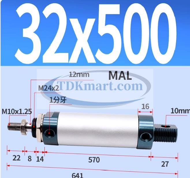 Xi lanh khí nén MAL32X500
