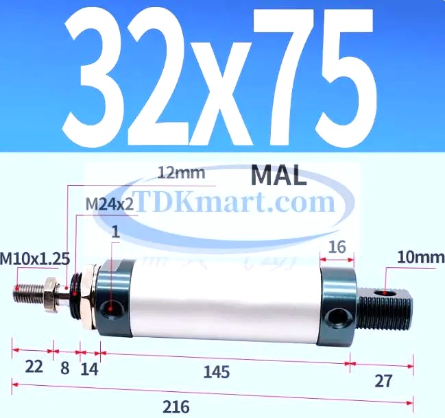 Xi lanh khí nén MAL32X75