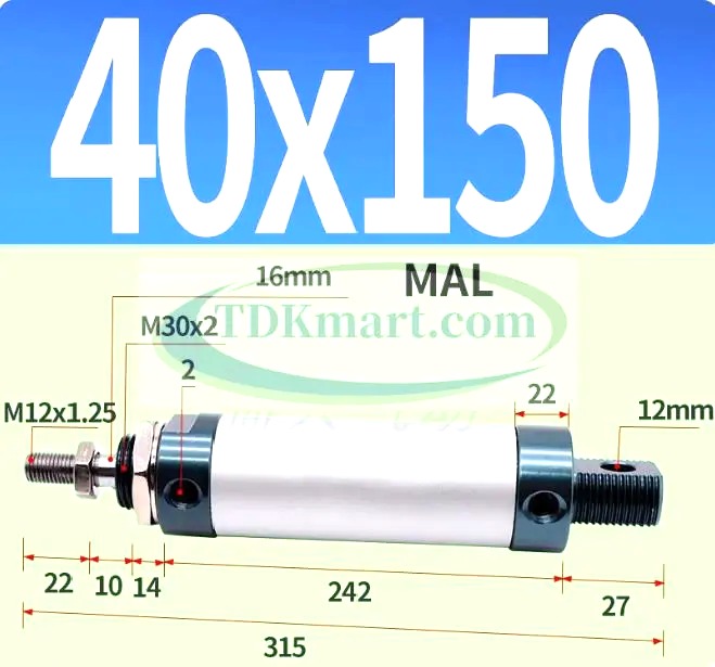 Xi lanh khí nén MAL40X150