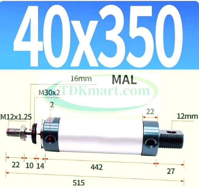 Xi lanh khí nén MAL40X350