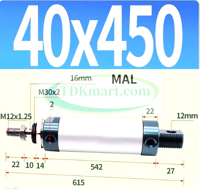 Xi lanh khí nén MAL40X450