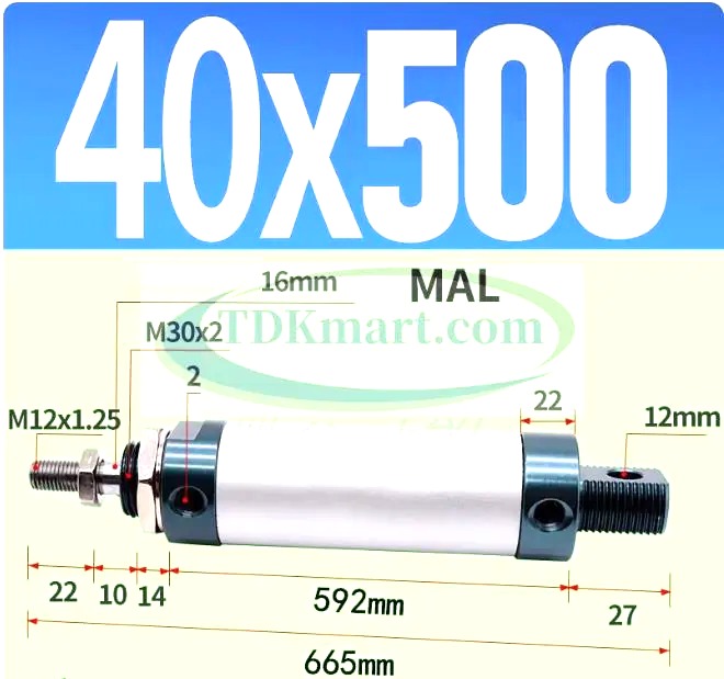 Xi lanh khí nén MAL40X500