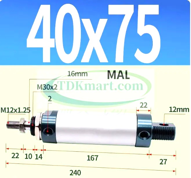 Xi lanh khí nén MAL40X75