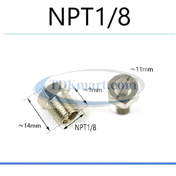 Van ốc xả mỡ  ren NPT1/8 -27 đồng