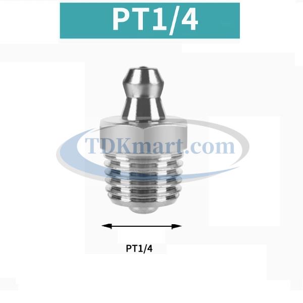 Vú mỡ Inox PT1/4-19 thẳng