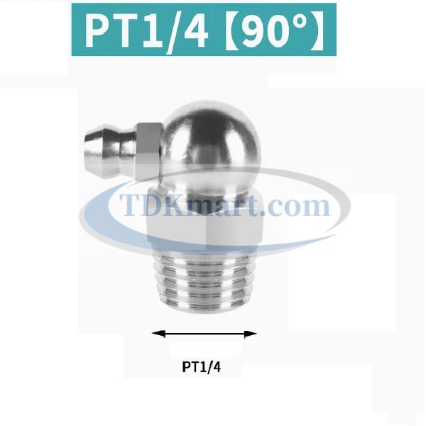 Vú mỡ Inox PT1/4-19 90 độ