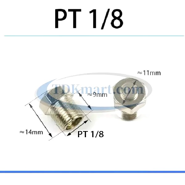 Van ốc xả mỡ ren PT1/8-28 đồng