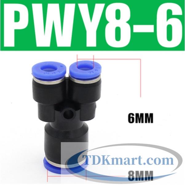 Đầu nối nhanh chữ Y khí nén PWY6-8-6