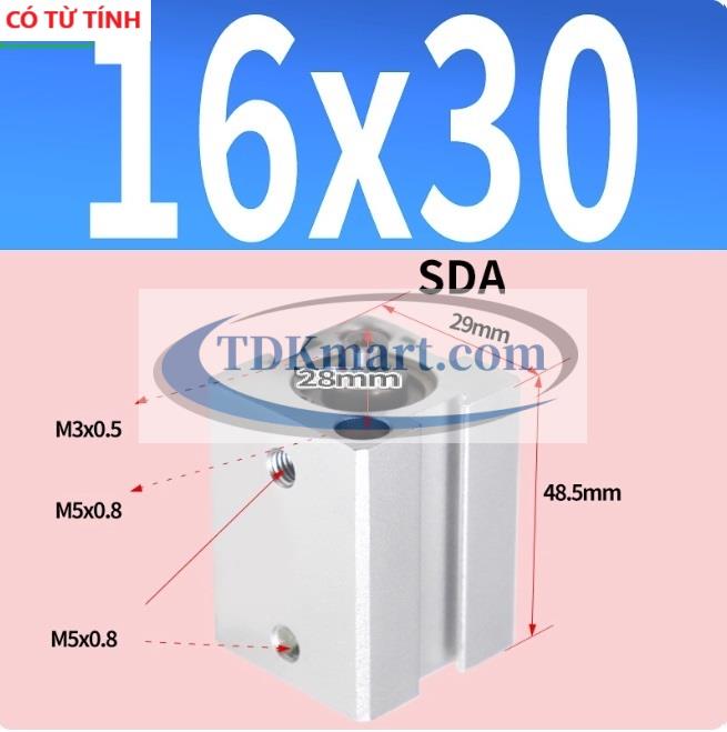 Xi lanh khí nén SDA16X30-S