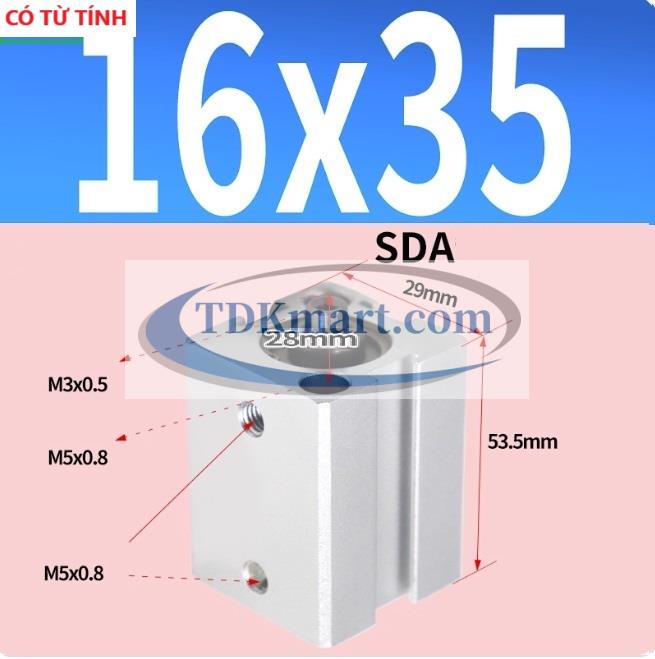 Xi lanh khí nén SDA16X35-S