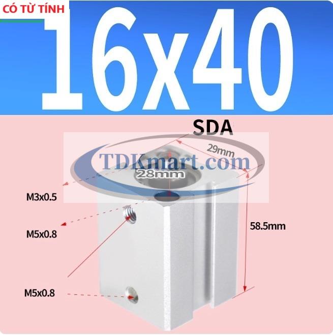Xi lanh khí nén SDA16X40-S
