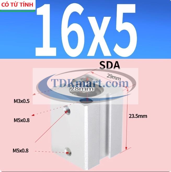 Xi lanh khí nén SDA16X5-S