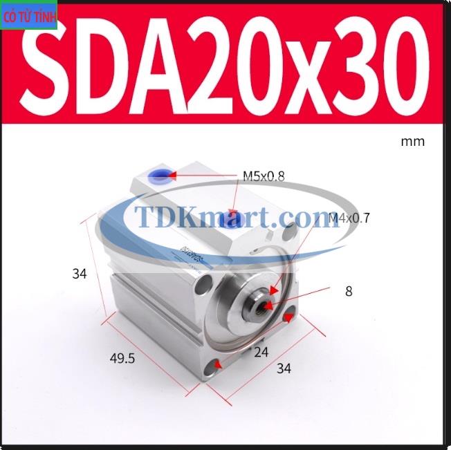 Xi lanh khí nén SDA20X30-S