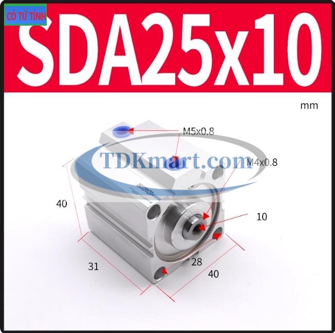 Xi lanh khí nén SDA25X10-S
