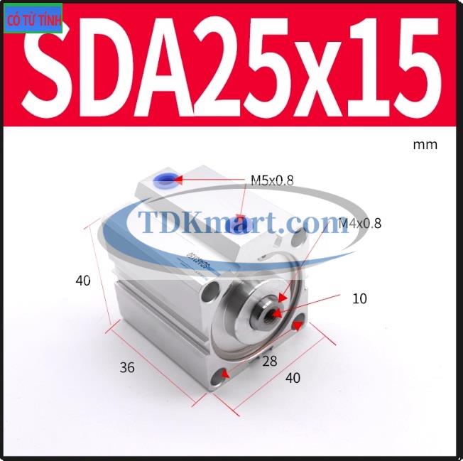 Xi lanh khí nén SDA25X15-S