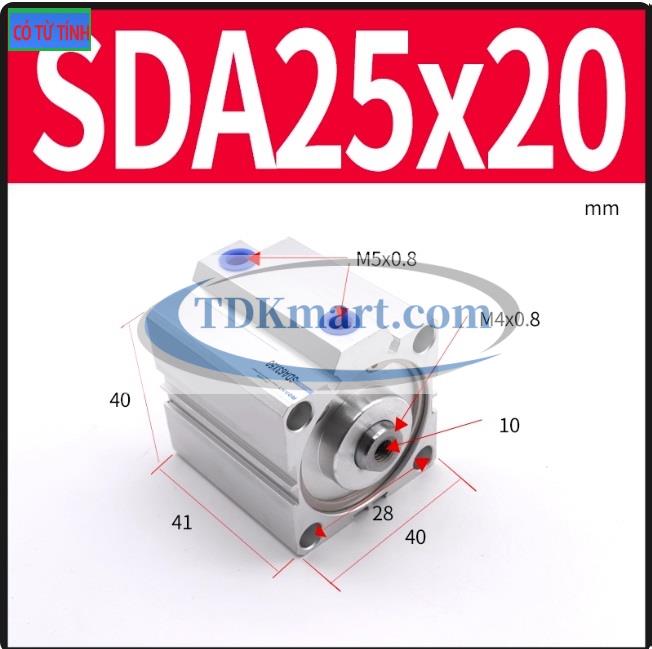 Xi lanh khí nén SDA25X20-S