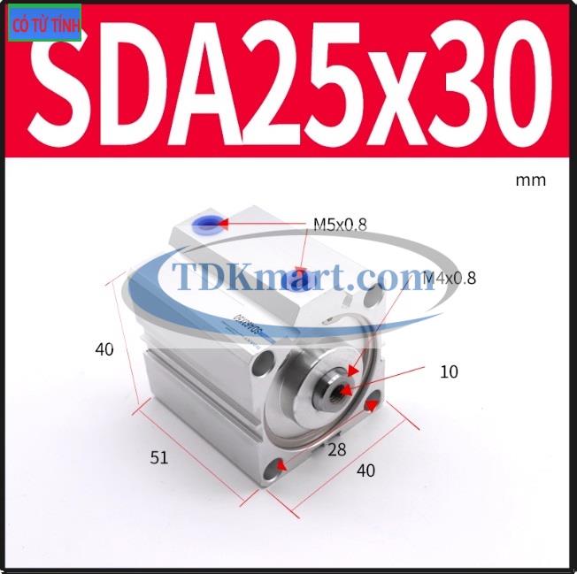 Xi lanh khí nén SDA25X30-S