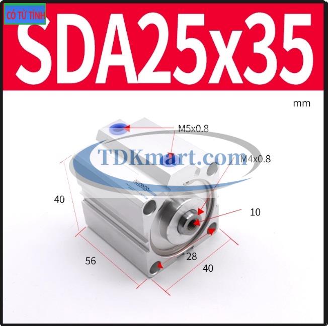 Xi lanh khí nén SDA25X35-S
