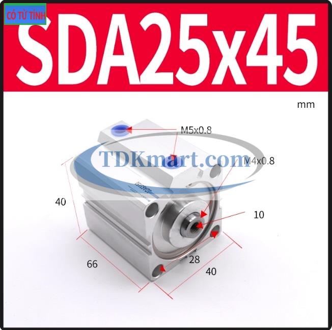 Xi lanh khí nén SDA25X45-S