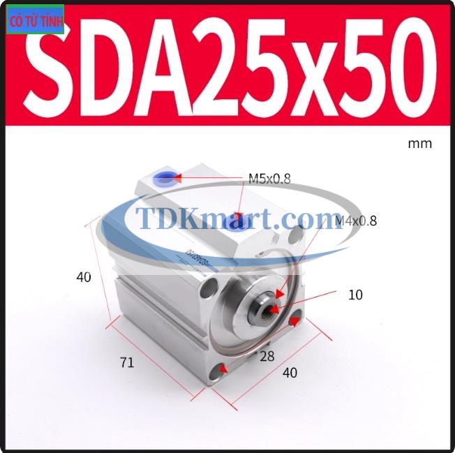 Xi lanh khí nén SDA25X50-S