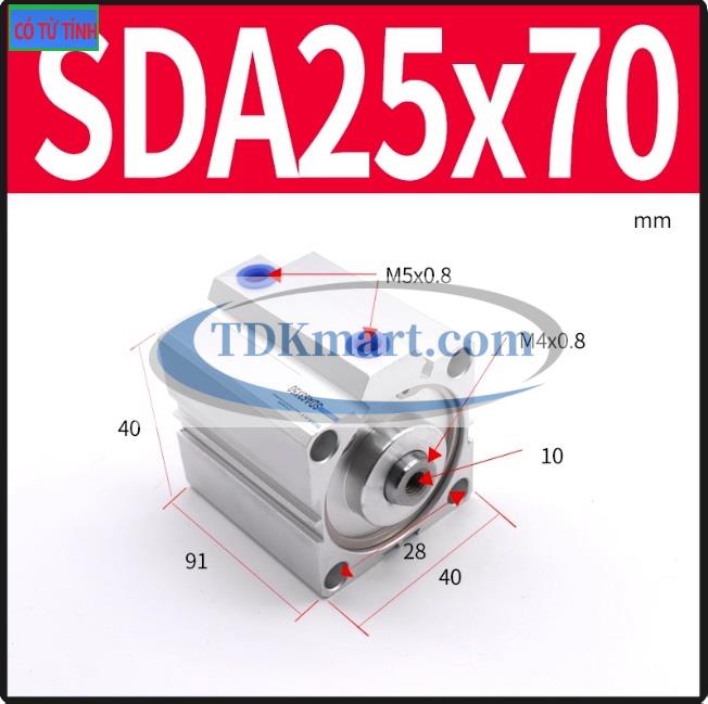Xi lanh khí nén SDA25X70-S