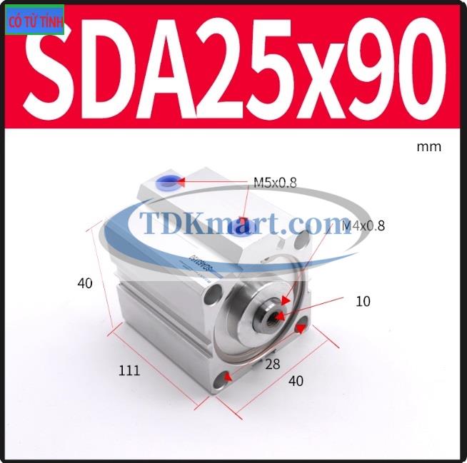 Xi lanh khí nén SDA25X100-S