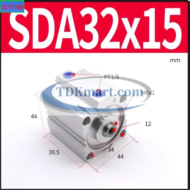 Xi lanh khí nén SDA32X15-S