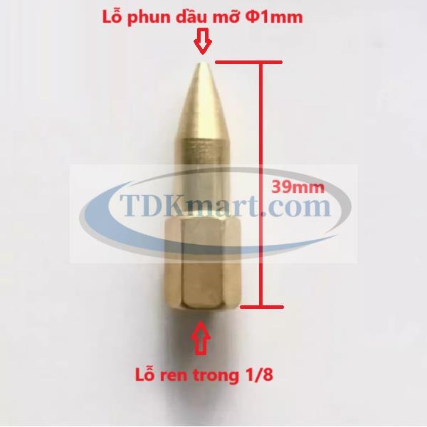 Vú bơm mỡ bò đầu nhọn đồng