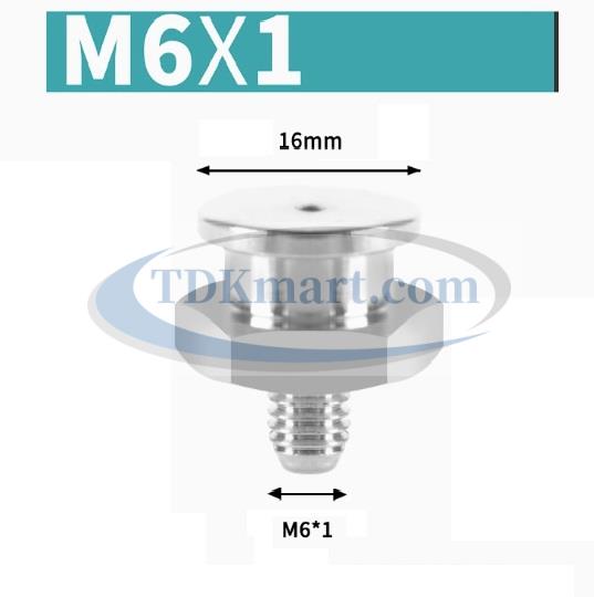 Vú mỡ nút Inox 304 M6X1