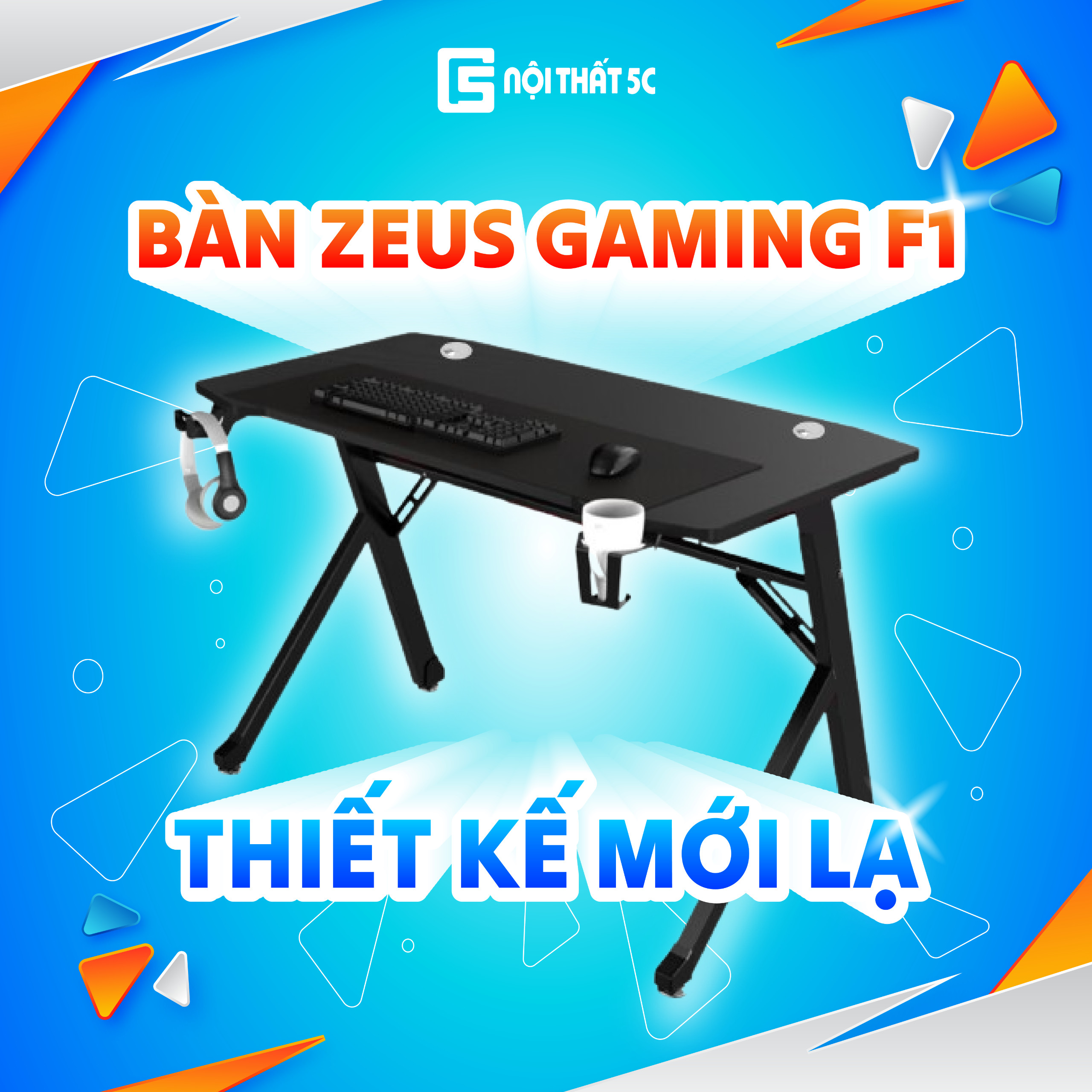 BÀN GAMING ZEUS F1- NGƯỜI BẠN ĐỒNG HÀNH CÙNG ANH EM GAME THỦ