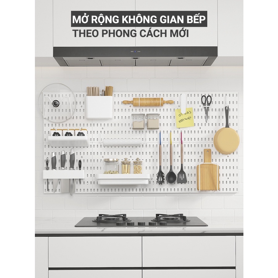 Kệ giá treo tường trang trí pegboard để đồ decor bàn học phòng bếp ...