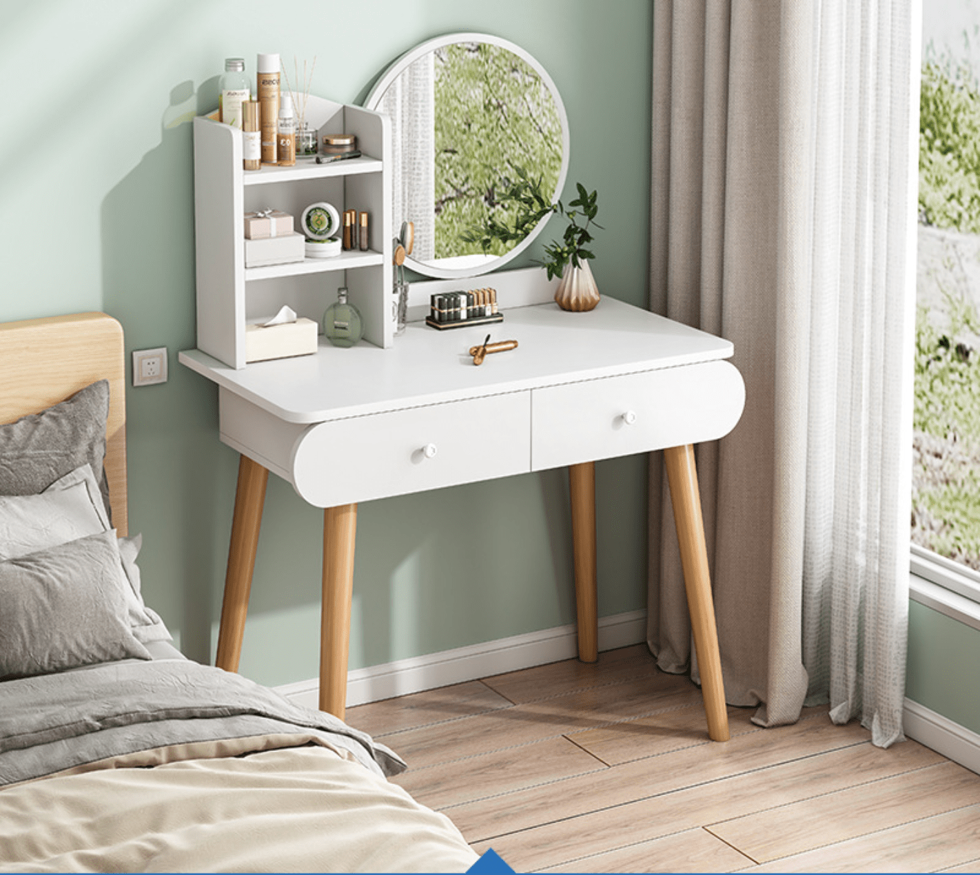 Top 10 mẫu bàn trang điểm hot hit đầu năm 2024 Bàn trang điểm phong cách Bắc Âu