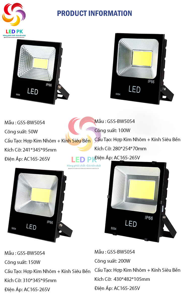 ĐÈN PHA LED MẮT COB 5054 10W,20W,30,50W,100W,150W,200W,400W HAI MÀU TRẮNG, VÀNG