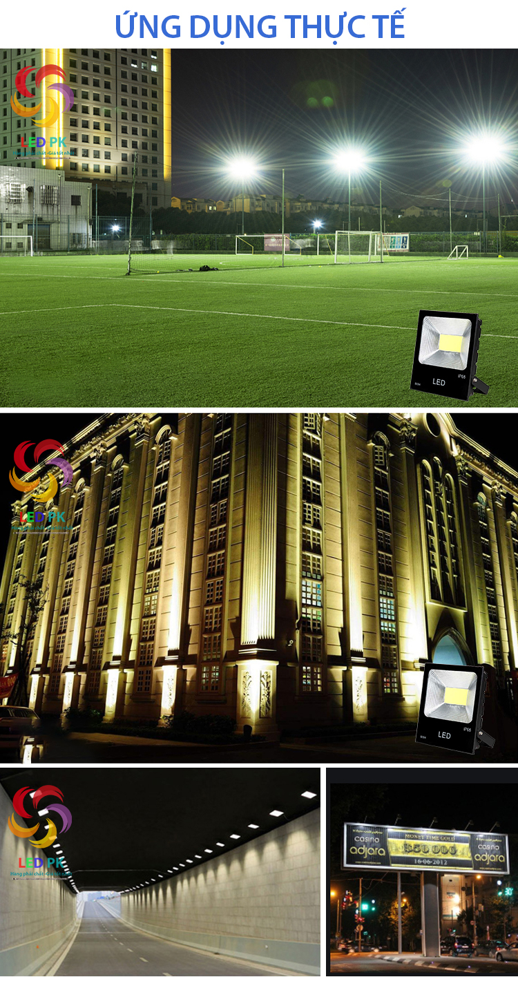 ĐÈN PHA LED MẮT COB 5054 10W,20W,30,50W,100W,150W,200W,400W HAI MÀU TRẮNG, VÀNG