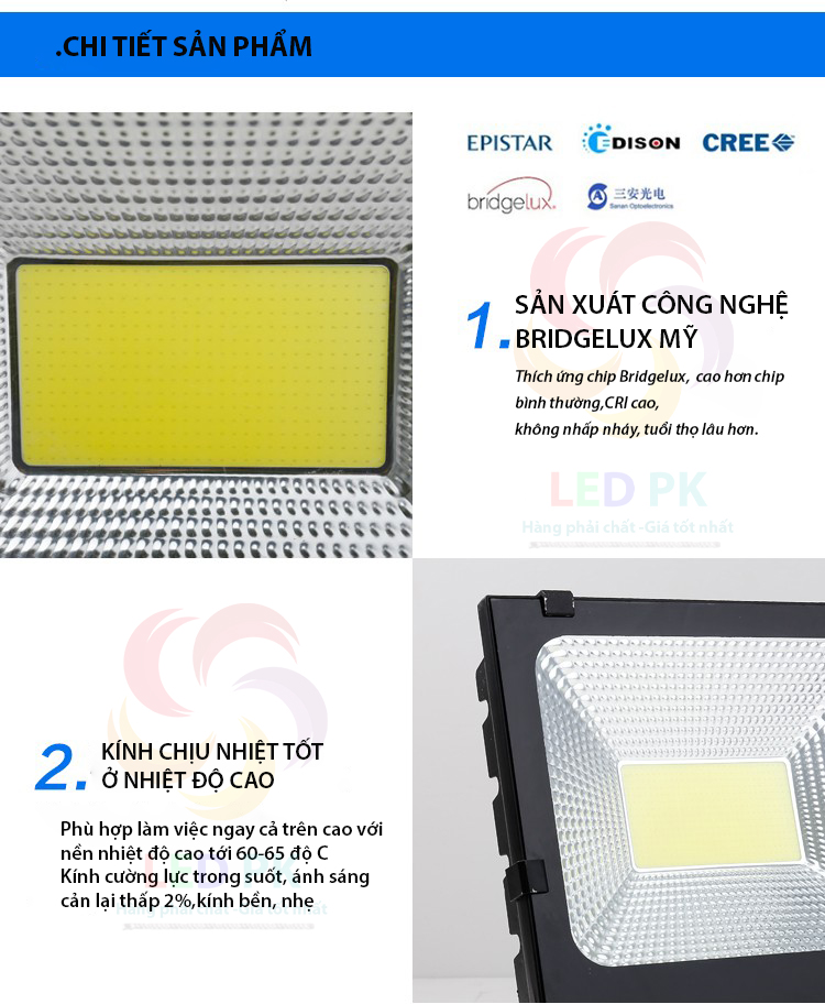ĐÈN PHA LED MẮT COB 5054 10W,20W,30,50W,100W,150W,200W,400W HAI MÀU TRẮNG, VÀNG