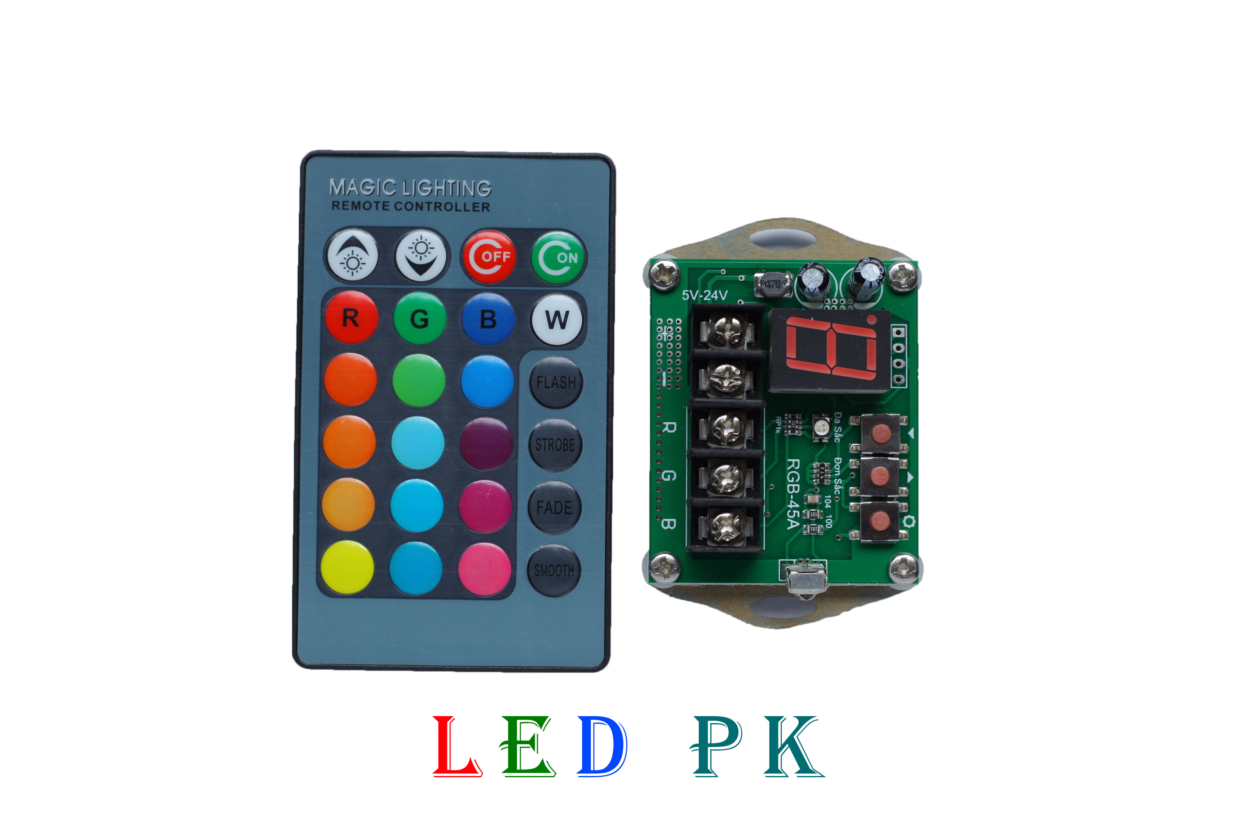 Mạch điều khiển LED RGB 7 màu 45A,90A