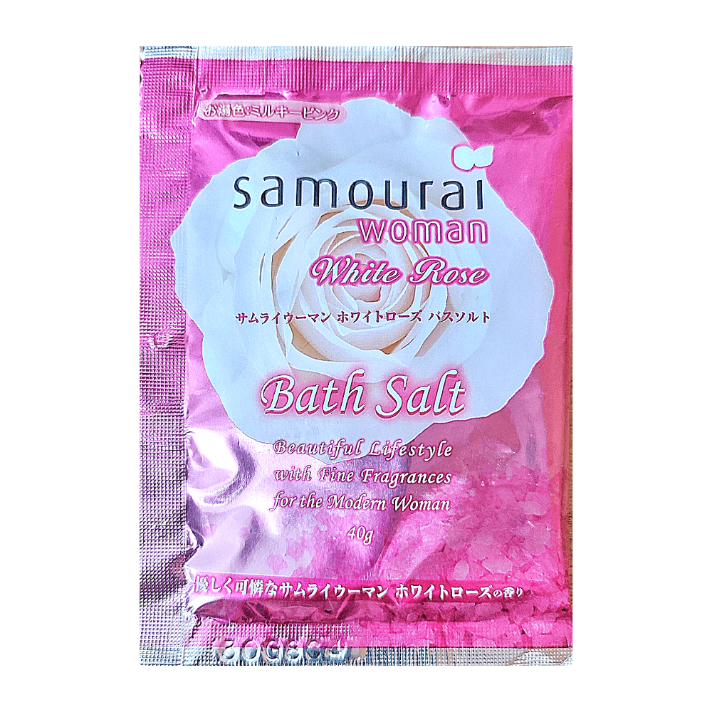 Muối Tắm Trắng Da Hoa Hồng Samourai Woman White Rose Nội Địa Nhật Bản 40g