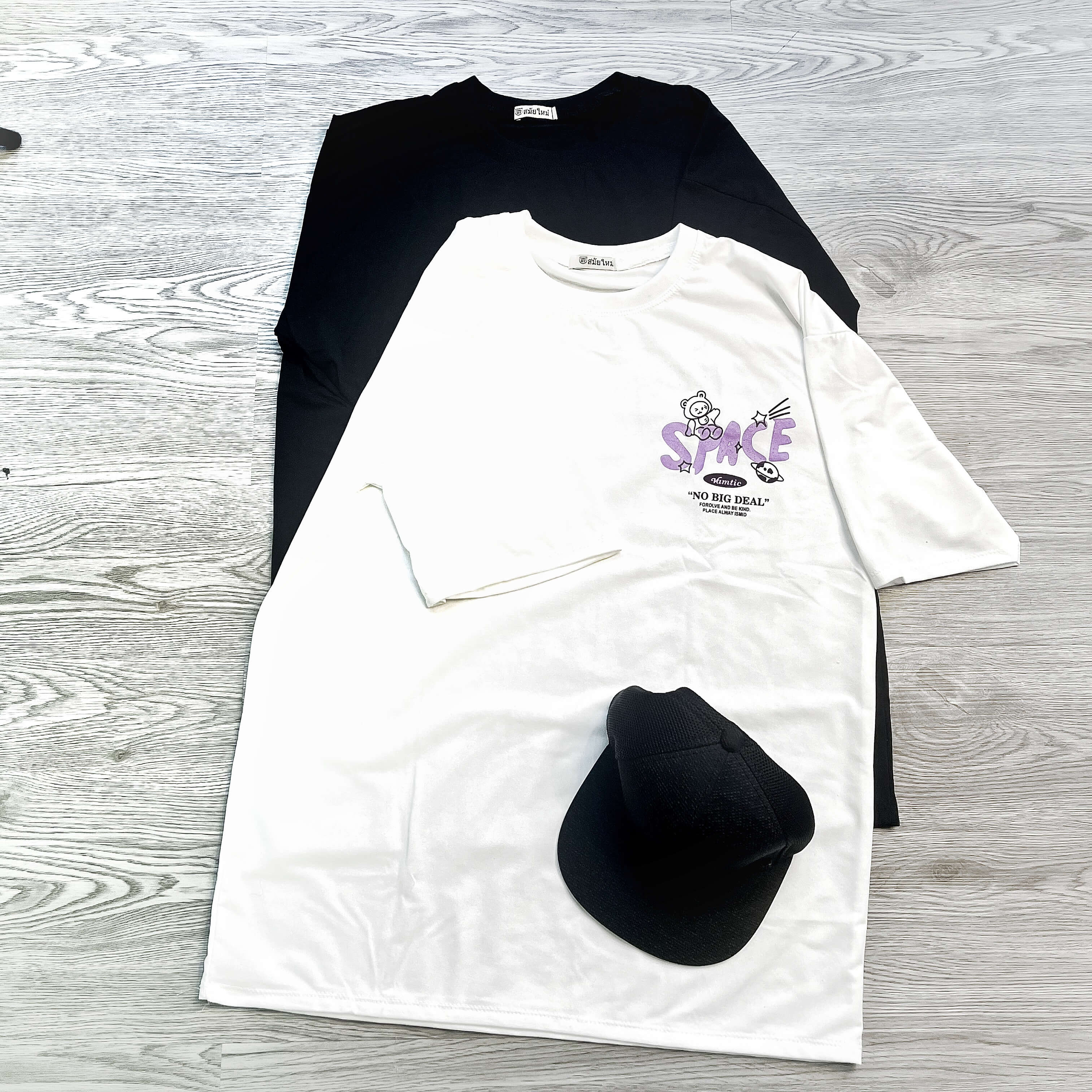 MS010 Áo Thun Unisex Nam Nữ, Áo Thun Form Rộng Thời Trang In Hình SPACE Dễ Thương Freesize