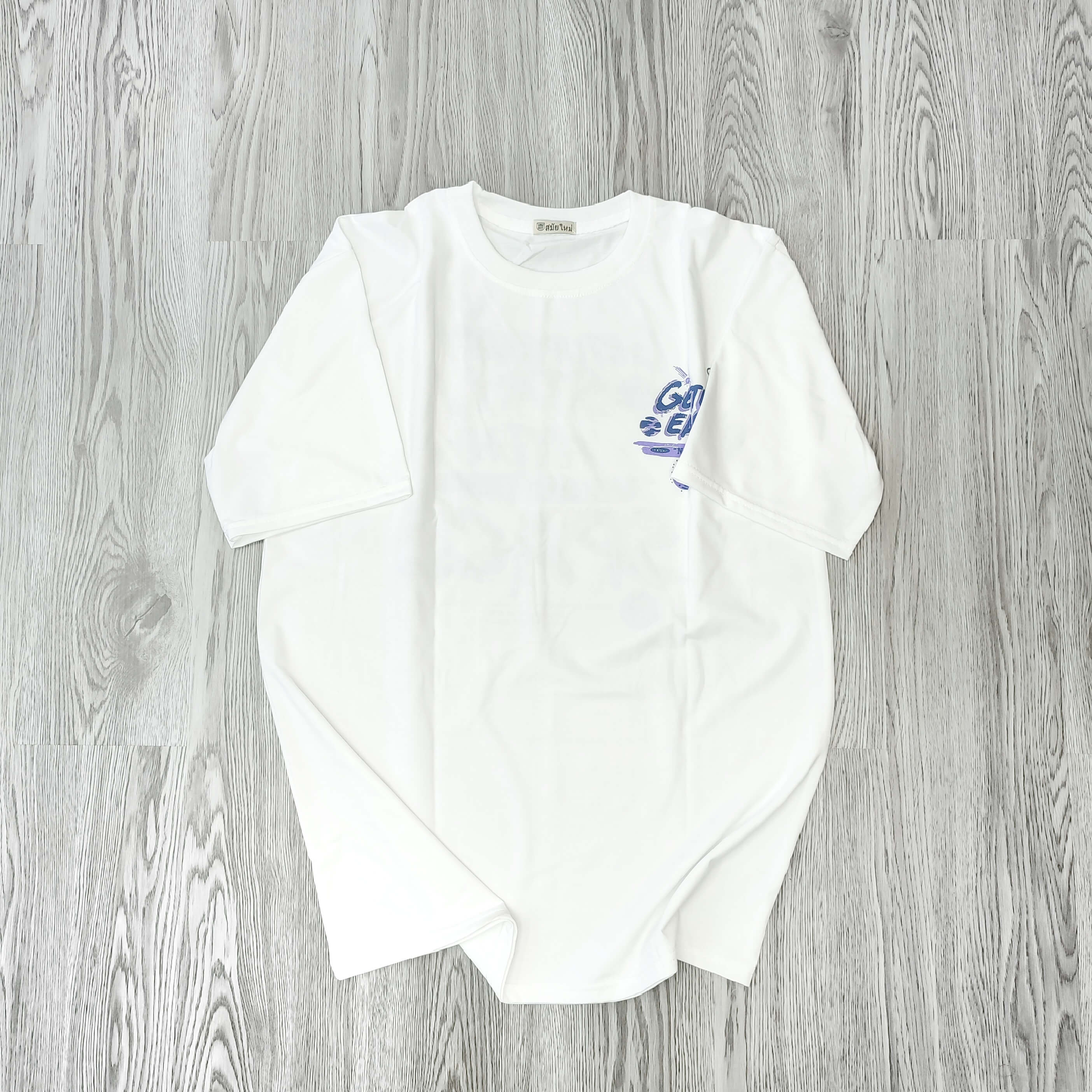 MS023 Áo Thun Unisex Nam Nữ, Áo Thun Form Rộng Thời Trang In Chữ GET UP EARLY Dễ Thương Freesize