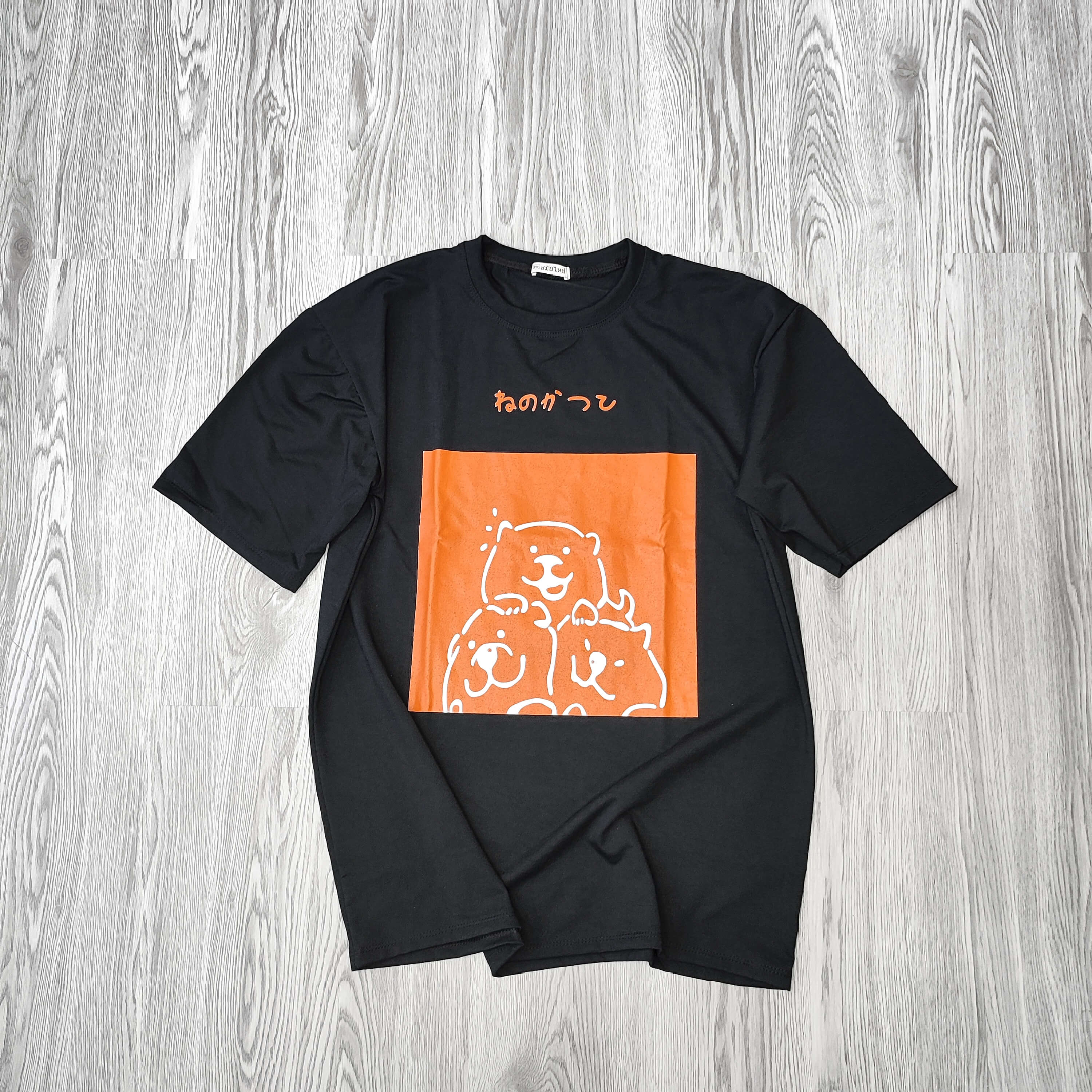 MS014 Áo Thun Unisex Nam Nữ, Áo Thun Form Rộng Thời Trang In Hình 3 CHÚ GẤU Dễ Thương Freesize