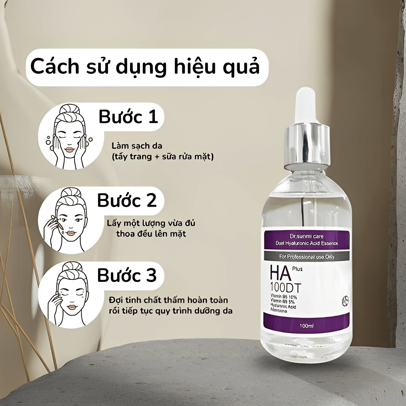 Serum Cấp Ẩm HA Plus 100DT Dr.Sunmi Care Hàn Quốc 100ml