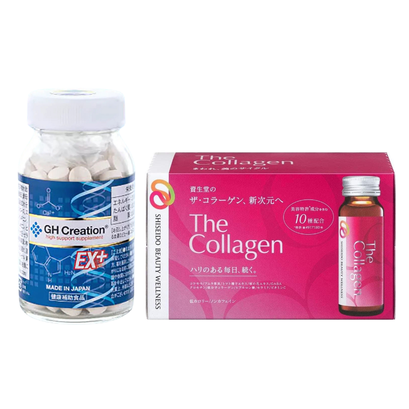 Combo khỏe đẹp nước uống The Collagen Shiseido và viên trị nám Transino WhiteC 120 viên