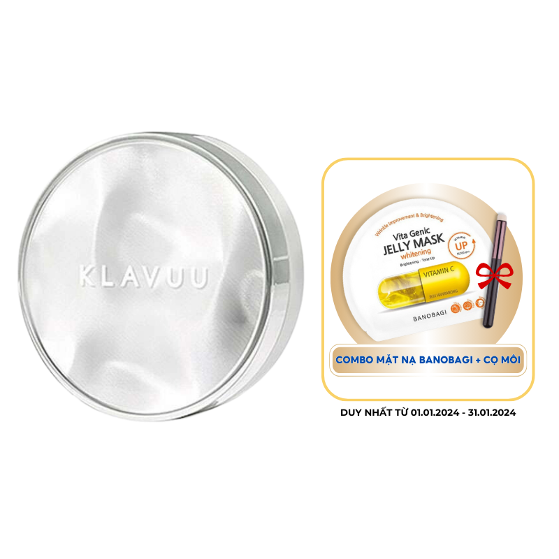 Phấn Nước KLAVUU Urban Pearlsation High Coverage Tension Cushion EX SPF50+ PA++++ 12g