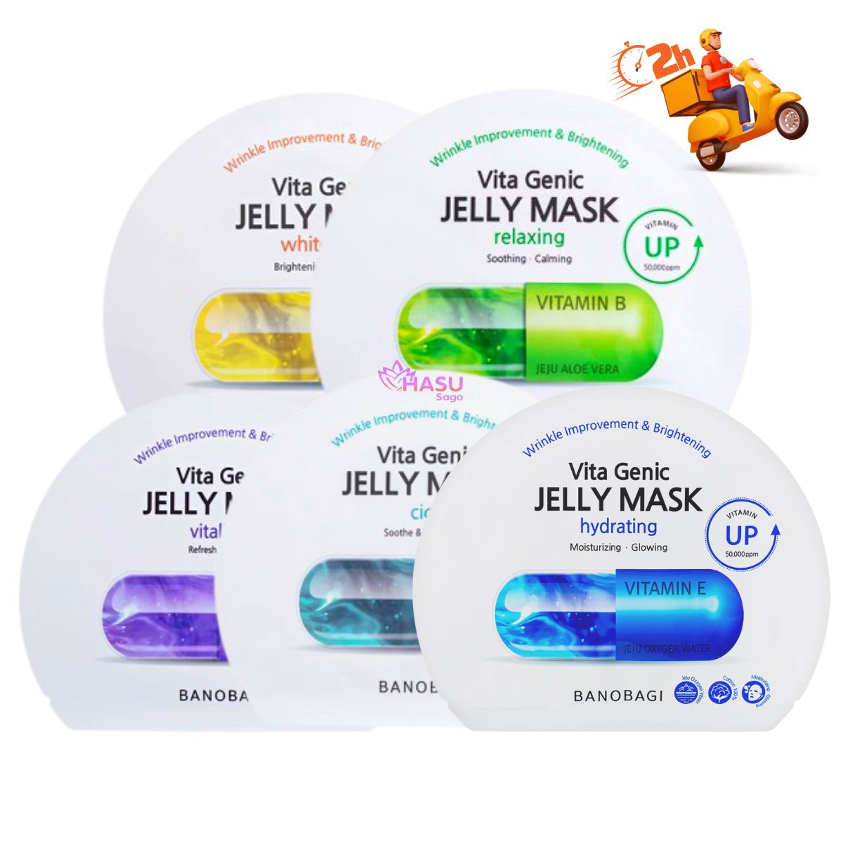 Mặt Nạ Giấy Viên Thuốc Banobagi Anti Wrinkle Whitening Vita Genic Mask