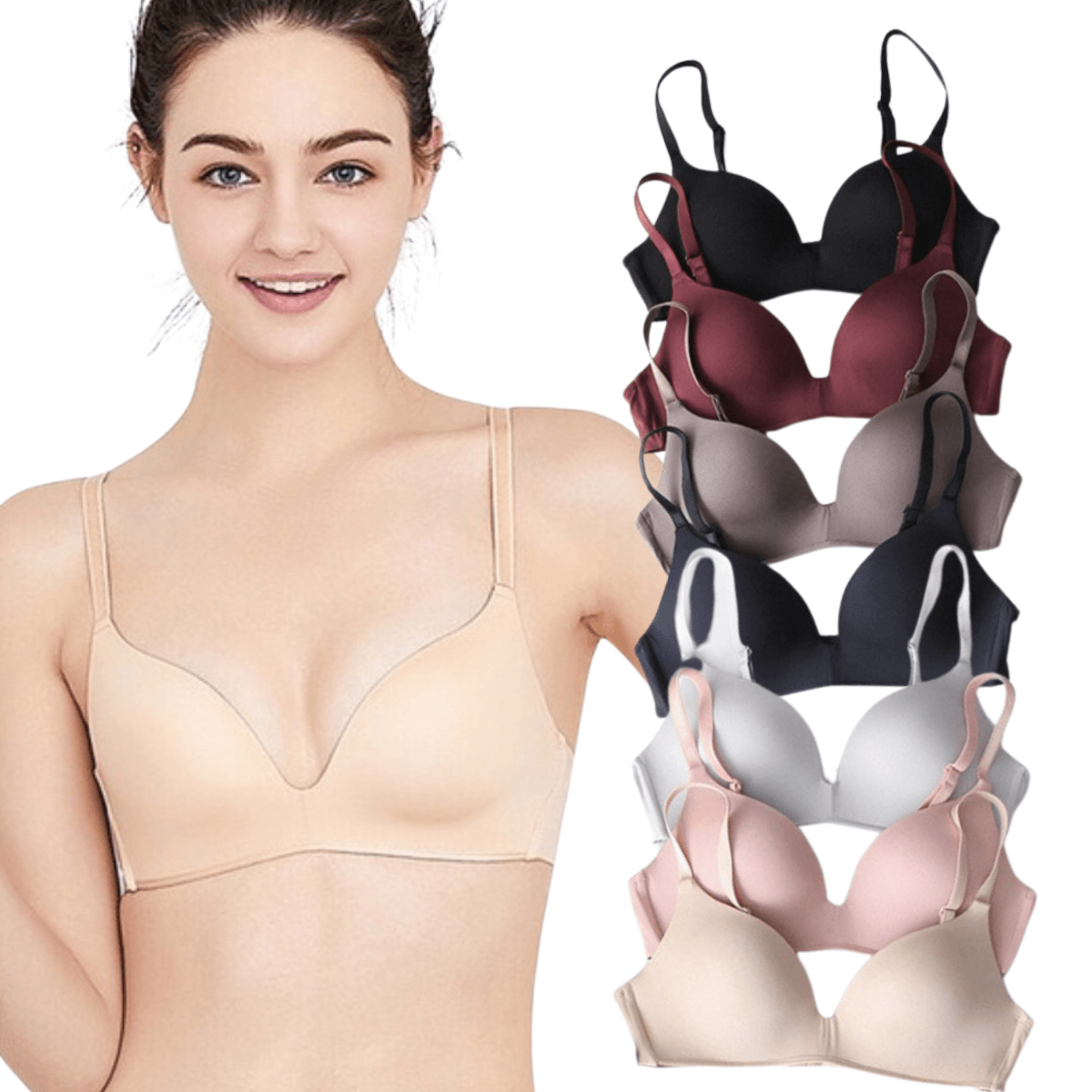 [A06] Áo Ngực Đúc Su Không Gọng Nâng Ngực AL06 Mềm Mại Thoáng Mát